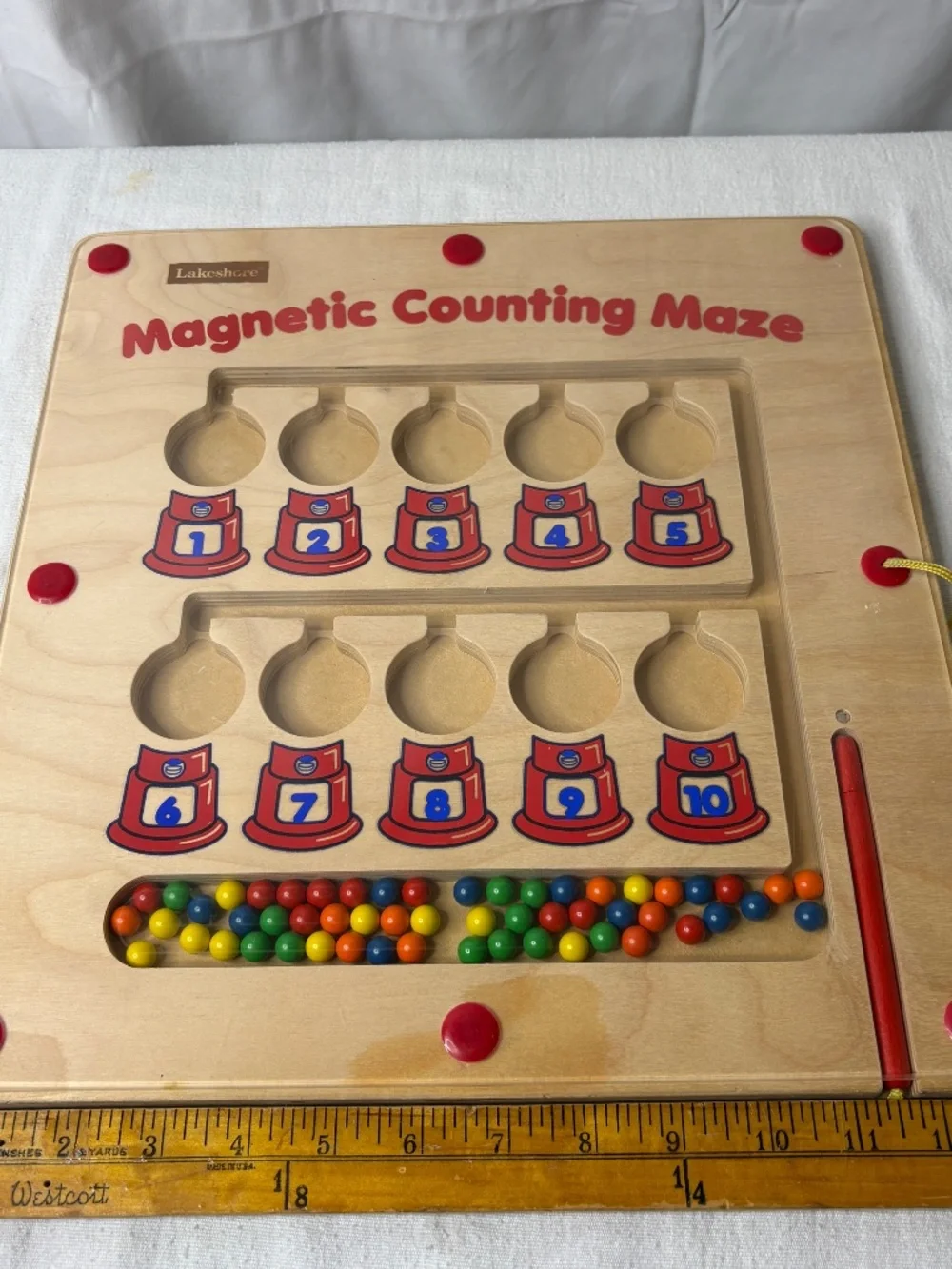Lakeshore Learning Magnetic Counting Maze Gumball Wood 14 in x 13 in School/STEM